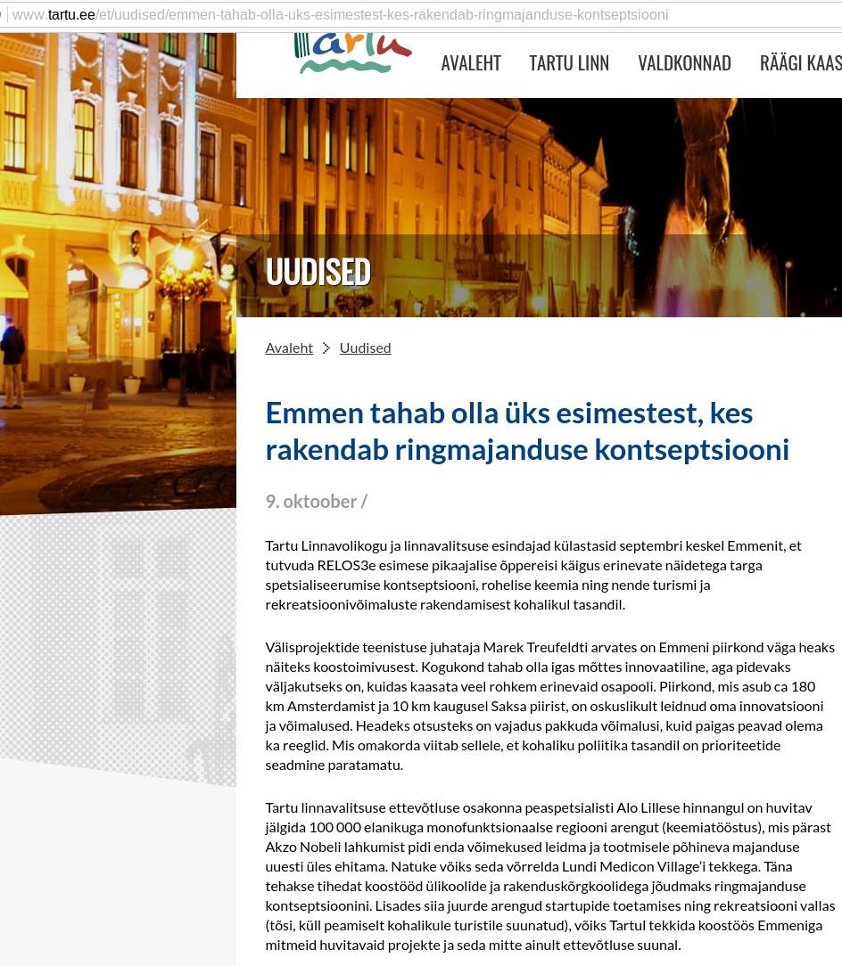 Website Tartu - 9 October 2018 https://www.tartu.