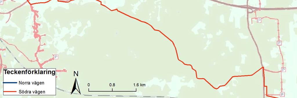 Risk för behov av bergschakt finns längs max 5 % av sträckan, troligen mindre. Längs sträckan måste två höjdpunkter som är av större hydraulisk betydelse passeras. Den ena är Kjulaåsen.