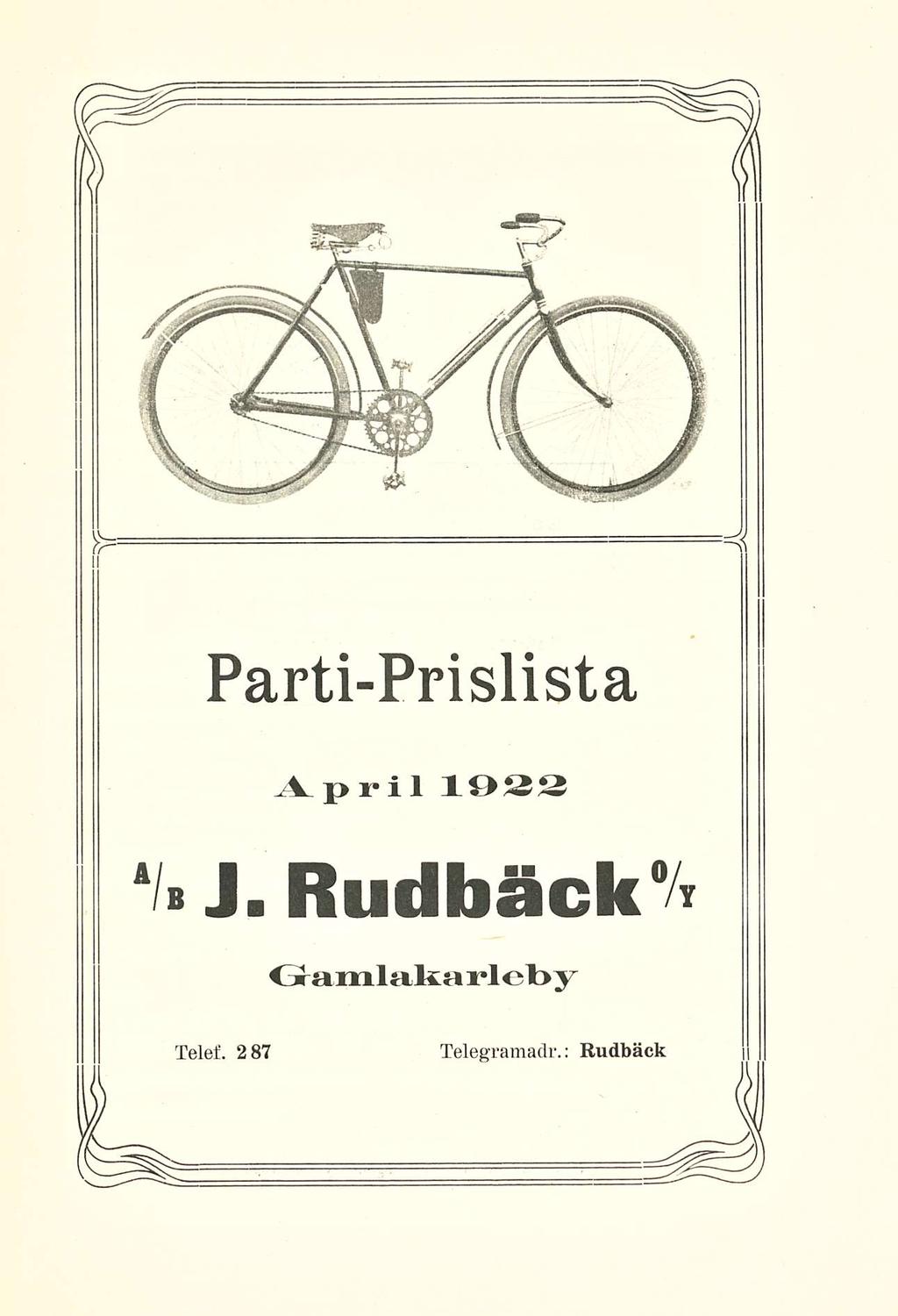 A /b PartiPrislista 041933 J Rudbäck