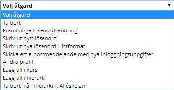 Hantera användare Du kan söka efter användare och vi har gjort det möjligt att söka på en mängd olika kriterier. Ett tips är att börja söka brett och begränsa sedan vid behov.