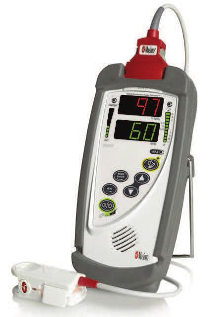 Rad-5 och Rad-5v Enkel handhållen pulsoximeter med rörelsetolerant teknologi Litet format Lång batteritid över 30 timmar med 4st AA batterier Tydliga lättlästa siffror Visar SIQ (signalkvalitet),