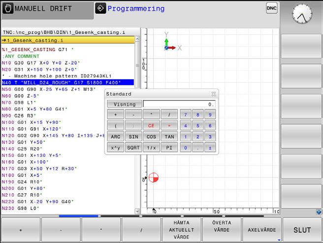 Programmeringshjälp Kalkylatorn 6 6.8 Kalkylatorn Handhavande Styrsystemet förfogar över en kalkylator som innehåller de viktigaste matematiska funktionerna.