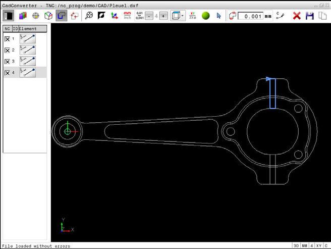 12 Överför data från CAD-filer CAD-Viewer (Option #42) Användningsråd: Styrsystemet skickar med två råämnesdefinitioner (BLK FORM) till konturprogrammet.