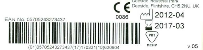 nummer Etikett på primärförpack -ning Produktkod LOT