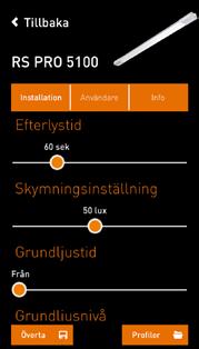 Grundljustid Grundljustid är den tid som grundljuset ska vara tänt efter att Efterlystiden har löpt ut, armaturen dimras ner till vald Grundljusnivå.