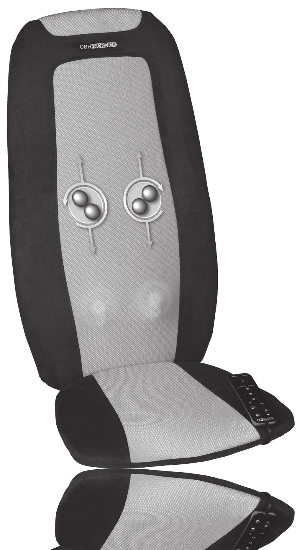 Wellness shiatsu 3D long back // back massage with heat and vibration // Extra long back adjustable to your height // Quick