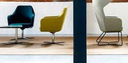 Harc Tub Designad av Roger Webb Associates Harc Tub-stolarna passar bra i loungeområden, väntrum och möteslokaler. Harc Tub finns som fåtölj eller mötesstol med två olika rygghöjder.