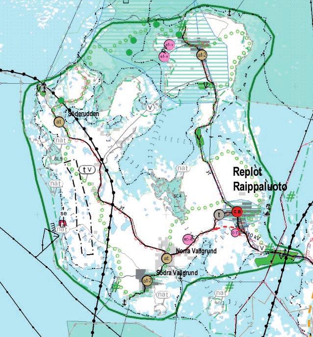 Planläggning Regionplan På planområdet finns gällande regionplan för Vasa kustregion fastställd av miljöministeriet 11.4.1995. I regionplanen är planområdet s.k. vitt område, för vilket inga verksamheter eller områdesreserveringar finns anvisade.