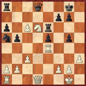 Teorin säger 9 - Lg4 varpå Matti hade planerat 10.d5. 10.Sbd2 Te8 11.Sf1 Lg4 12.d5 Sa5 13.Lc2 c6 14.h3 Lh5 15.Sg3 Lg6 16.dxc6 Lh7 Om 16 - Sxc6 så 17.