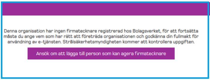 Detta innebär att man ska först registrera vem som är behörig företrädare på organisationen i fråga och därefter skicka in en fullmaktsansökan.