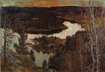 Redan 1906 var han en av de första att muta in Nordingrå som konstnärligt landskap. År 1915 vann han guldmedalj på världsutställningen i San Fransisco med sin målning Höstafton, Nordingrå.