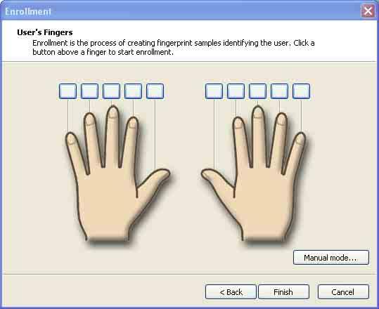 n 99 Anpassa din VAIO-dator 7 Dra fingret över fingeravtryckssensorn fyra gånger för att testa och klicka sedan på ästa. Fönstret Enrollment visas.