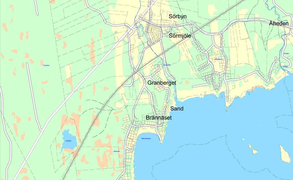 planmässiga förutsättningar för 17 nya fastigheter för småhusbebyggelse. Bebyggelsen placeras inom skogsmark och ska anpassas till landskapsbilden och omgivande bebyggelsestruktur.