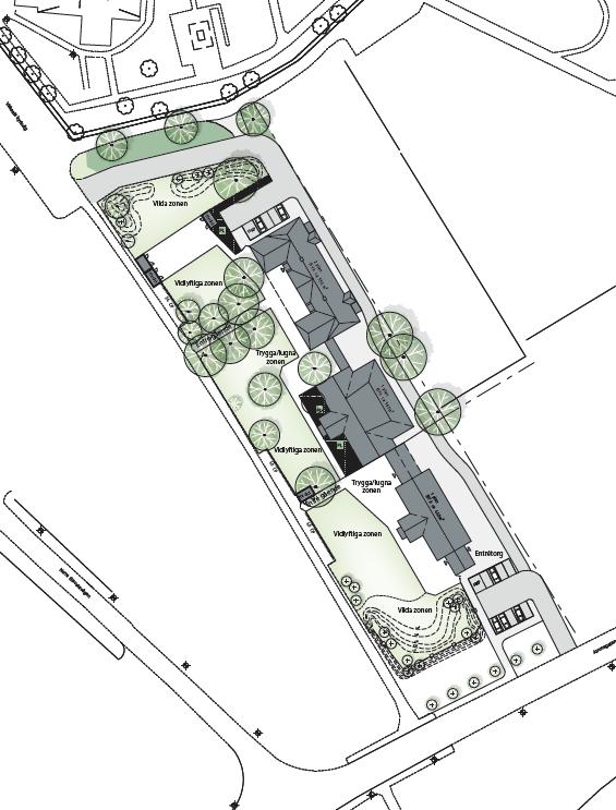 byggnader utformas med hög arkitektonisk kvalitet med välformade detaljer och en omsorgsfull färgsättning mot omkringliggande bebyggelse. Byggnader ska utformas med träfasader och sadeltak.