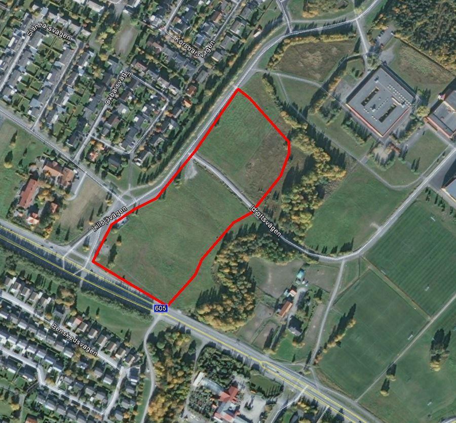 Figur 2. Orientering av planområdet. Markering är endast för orientering och avser inte fastställd plangräns.