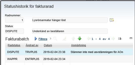 2. Redigera arbetsorderns timmar/kostnader. Gå till applikationen Arbetsorderbevakning och sök fram aktuellt arbetsordernummer. T ex via sökfönstret högst upp till vänster.