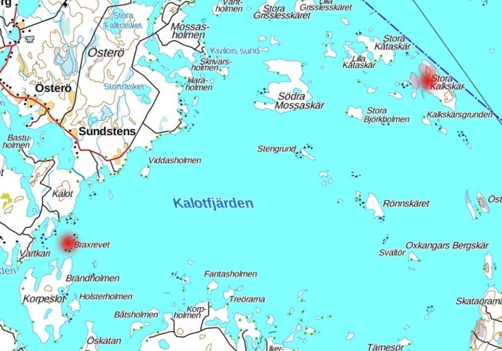 Det aktuella planläggningsarbetet berör två separata områden, Braxrevet och Stora Kalkskär. På Braxrevet finns inte stranddetaljplan sedan tidigare.