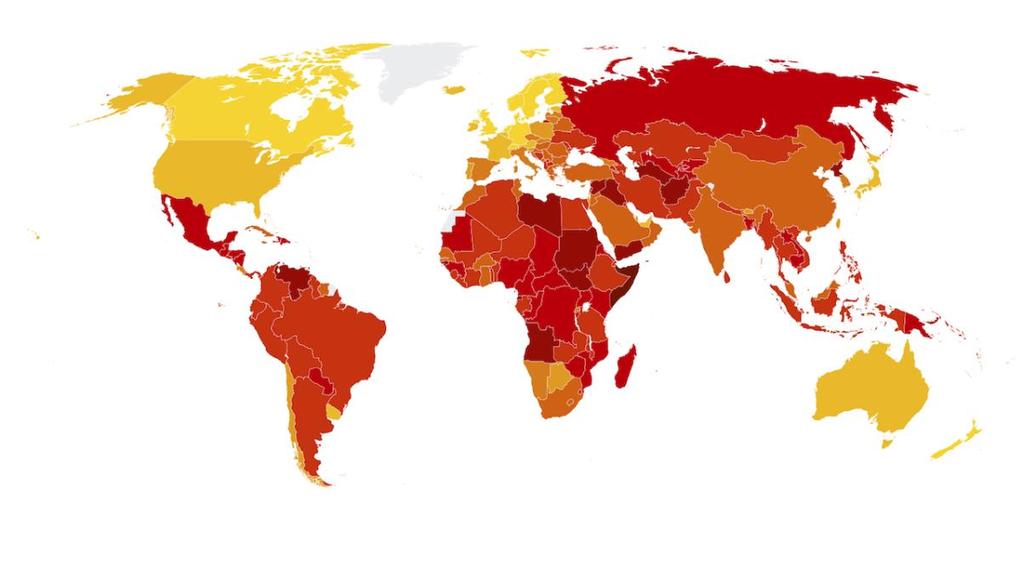Figur 2.1 Corruption Perceptions Index 2017 Källa: https://www.transparency.org/images/uploads/feature/2017_cpi_web_feature.jpg 1.