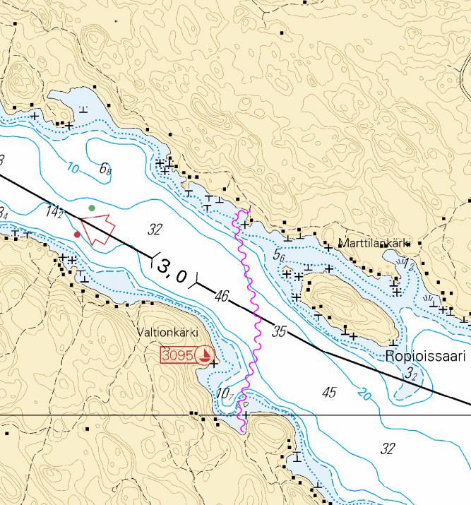 Kymijoen vesistö/kymmene älvs vattendrag/kymijoki watercourse *68 /2018 (2018-03-09) Suomi. Kymijoen vesistö. Asikkala. Mustjärvi. Kaapelit ja johdot. Finland. Kymmene älvs vattendrag. Asikkala. Mustjärvi. Kablar och rörledningar.