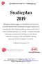 Studieplan Välkommen till studieåret 2019!