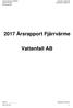 2017 Årsrapport Fjärrvärme. Vattenfall AB