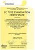 EC TYPE EXAMINATION CE RTI FICATE