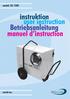 instruktion user instruction Betriebsanleitung manuel d instruction