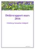 Delårsrapport mars 2016 Göteborgs botaniska trädgård