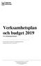 Verksamhetsplan och budget 2019