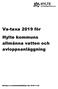 Va-taxa 2019 för Hylte kommuns allmänna vatten och avloppsanläggning
