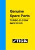 W orkshop Manual, S t iga Par k 1 General instruction s 1. Genuine Spare Parts TURBO 53 S BW INOX PLUS