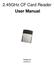 2.45GHz CF Card Reader User Manual. Version /09/15