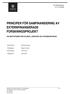PRINCIPER FÖR SAMFINANSIERING AV EXTERNFINANSIERADE FORSKNINGSPROJEKT