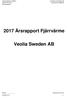 2017 Årsrapport Fjärrvärme. Veolia Sweden AB