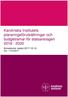 Karolinska Institutets planeringsförutsättningar och budgetramar för statsanslagen