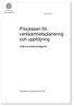 Processen för verksamhetsplanering och uppföljning