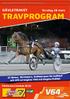 TRAVPROGRAM GÄVLETRAVET. Torsdag 28 mars. E3 Bonus, Vårstayern, Dubbelcupen för kallblod och ATG arrangerar V64 och Dagens Dubbel