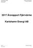 2017 Årsrapport Fjärrvärme. Karlshamn Energi AB