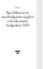 Bilaga 1. Specifikation av statsbudgetens utgifter och inkomster budgetåret 2003