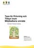 Taxa för Prövning och Tillsyn inom Miljöbalkens område