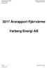 2017 Årsrapport Fjärrvärme. Varberg Energi AB