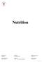 Nutrition. sid. 1 av 5. Styrdokument Riktlinjer. Beslutat av Förvaltningschef. Gäller från och med