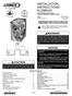 INSTALLATION INSTRUCTIONS EL296UHV ELITE SERIES GAS FURNACE UPFLOW / HORIZONTAL AIR DISCHARGE