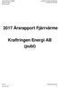 2017 Årsrapport Fjärrvärme. Kraftringen Energi AB (publ)