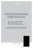 BRUKSANVISNING USER MANUAL
