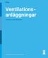 Ventilationsanläggningar