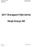 2017 Årsrapport Fjärrvärme. Eksjö Energi AB