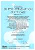 EU TYPE-EXAMINATION CERTIFICATE