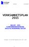 VERKSAMHETSPLAN 2015