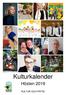 Kulturkalender. Hösten 2019 KULTUR OCH FRITID